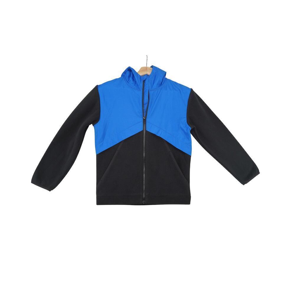 Jordan Kids Fleece Jacket Blue Black Full Zip Hooded Windbreaker Style Size 5Y